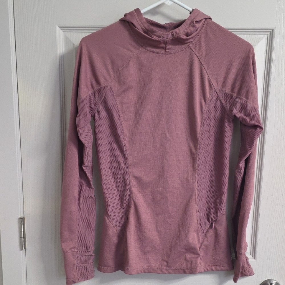 Mauve Fabletics Long Sleeve Hooded Top
